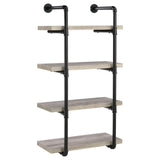 Elmcrest 24-inch Wall Shelf Black/Gray Driftwood by Coaster at Eve Furniture