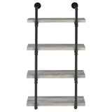 Elmcrest 24-inch Wall Shelf Black/Gray Driftwood by Coaster at Eve Furniture