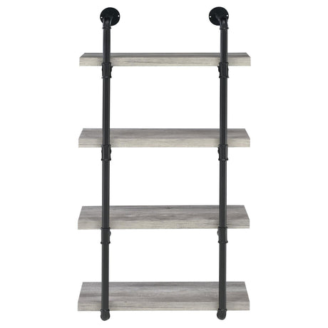 Elmcrest 24-inch Wall Shelf Black/Gray Driftwood by Coaster at Eve Furniture