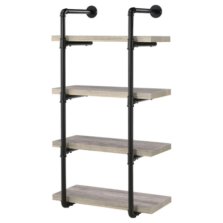 Elmcrest 24-inch Wall Shelf Black/Gray Driftwood by Coaster at Eve Furniture