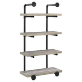 Elmcrest 24-inch Wall Shelf Black/Gray Driftwood by Coaster at Eve Furniture