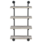 Elmcrest 24-inch Wall Shelf Black/Gray Driftwood by Coaster at Eve Furniture