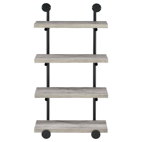 Elmcrest 24-inch Wall Shelf Black/Gray Driftwood by Coaster at Eve Furniture
