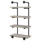 Elmcrest 24-inch Wall Shelf Black/Gray Driftwood by Coaster at Eve Furniture