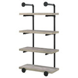 Elmcrest 24-inch Wall Shelf Black/Gray Driftwood by Coaster at Eve Furniture