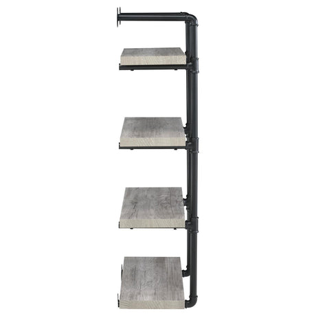 Elmcrest 24-inch Wall Shelf Black/Gray Driftwood by Coaster at Eve Furniture