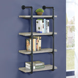 Elmcrest 24-inch Wall Shelf Black/Gray Driftwood by Coaster at Eve Furniture