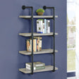 Elmcrest 24-inch Wall Shelf Black/Gray Driftwood by Coaster at Eve Furniture