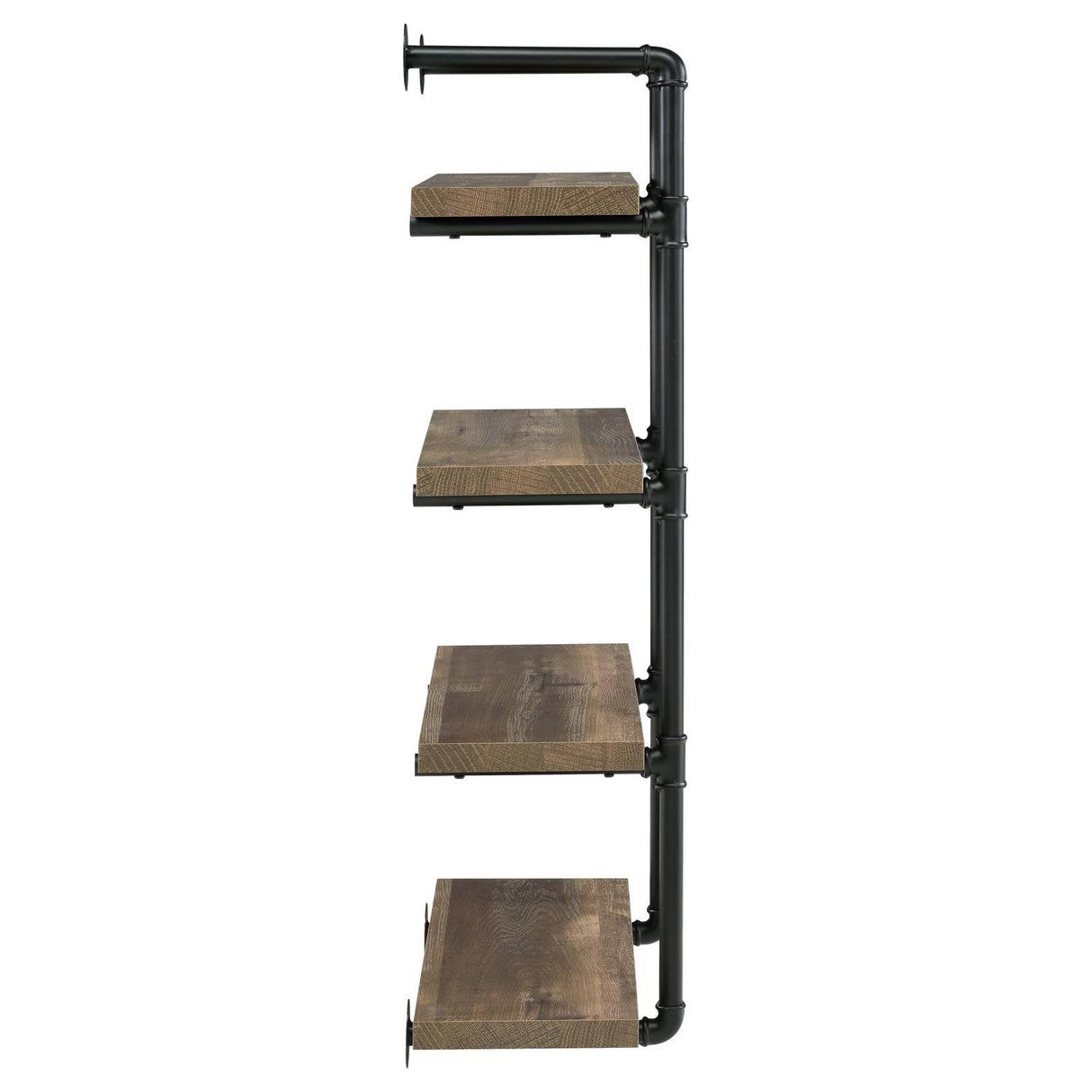 Elmcrest 24-inch Wall Shelf Black/Rustic Oak by Coaster at Eve Furniture