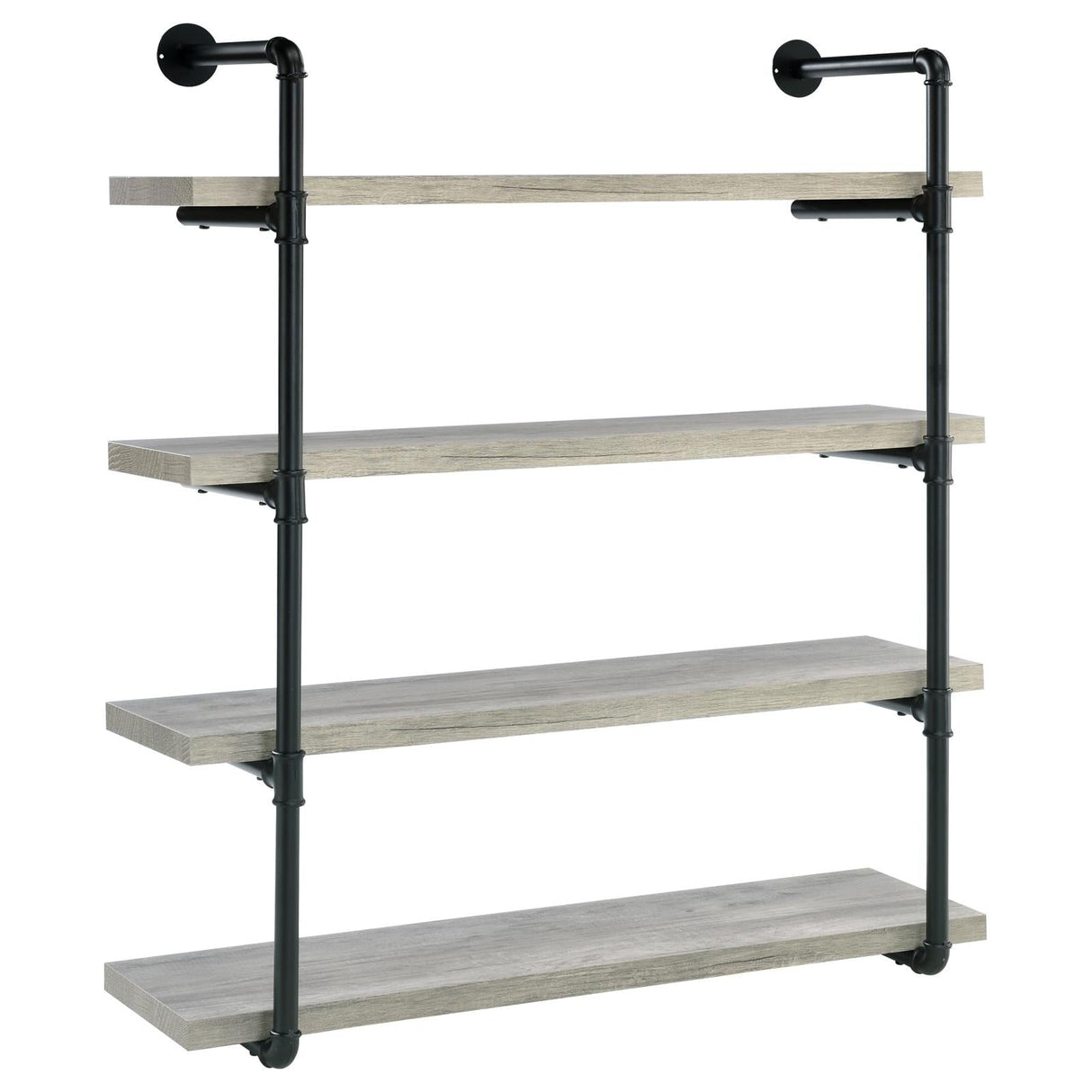 Elmcrest 40-inch Wall Shelf Black/Gray Driftwood