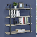 Elmcrest 40-inch Wall Shelf Black/Gray Driftwood