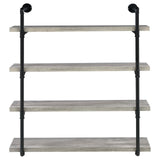 Elmcrest 40-inch Wall Shelf Black/Gray Driftwood