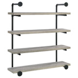 Elmcrest 40-inch Wall Shelf Black/Gray Driftwood