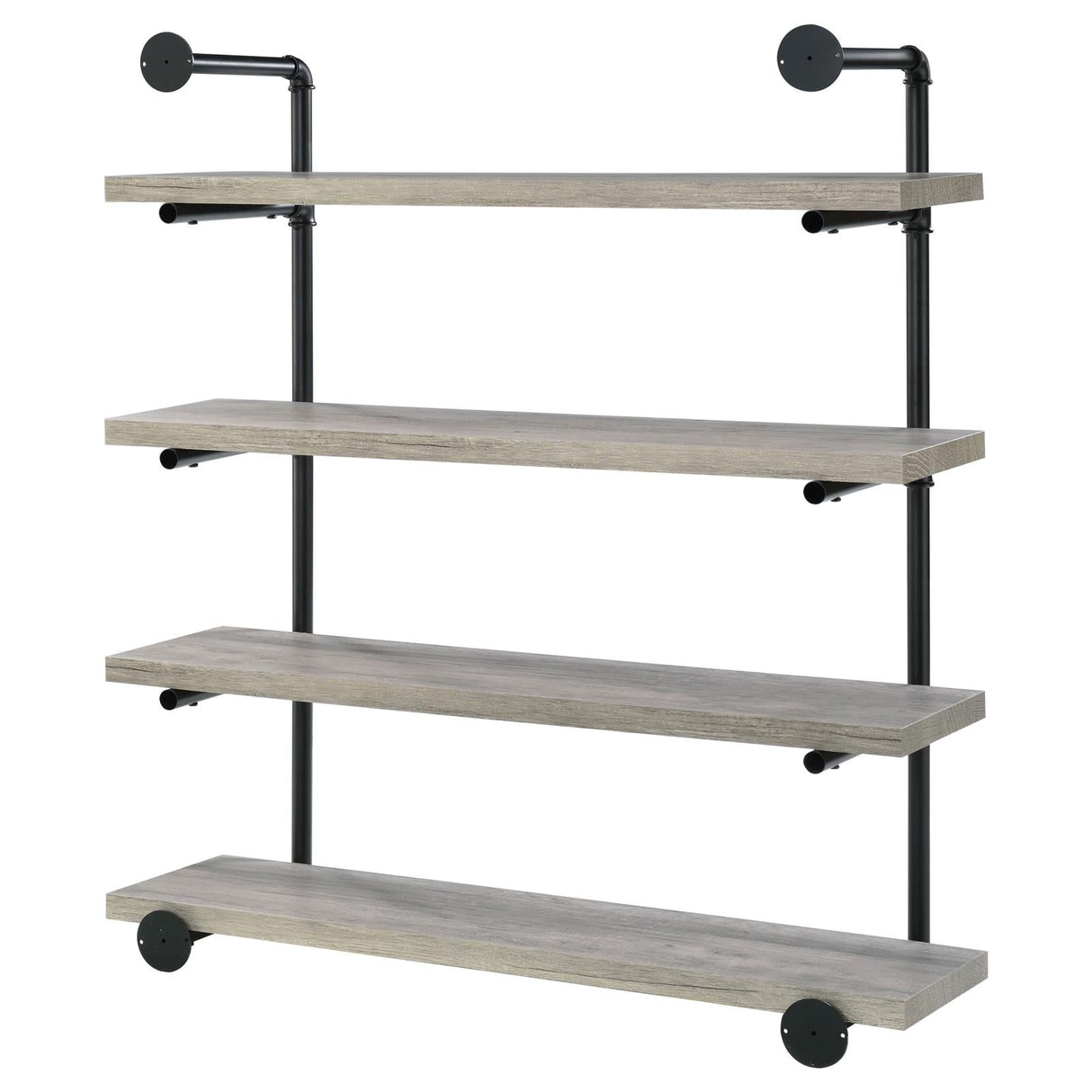 Elmcrest 40-inch Wall Shelf Black/Gray Driftwood