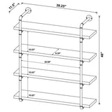Elmcrest 40-inch Wall Shelf Black/Gray Driftwood by Coaster at Eve Furniture
