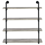 Elmcrest 40-inch Wall Shelf Black/Gray Driftwood by Coaster at Eve Furniture