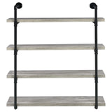Elmcrest 40-inch Wall Shelf Black/Gray Driftwood by Coaster at Eve Furniture