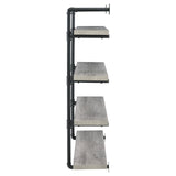 Elmcrest 40-inch Wall Shelf Black/Gray Driftwood by Coaster at Eve Furniture