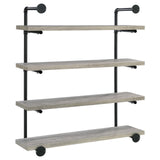 Elmcrest 40-inch Wall Shelf Black/Gray Driftwood by Coaster at Eve Furniture