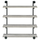 Elmcrest 40-inch Wall Shelf Black/Gray Driftwood by Coaster at Eve Furniture