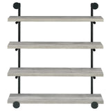 Elmcrest 40-inch Wall Shelf Black/Gray Driftwood by Coaster at Eve Furniture