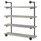 Elmcrest 40-inch Wall Shelf Black/Gray Driftwood by Coaster at Eve Furniture