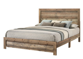 Elmer Brown King Panel Bed by Crown Mark at Eve Furniture