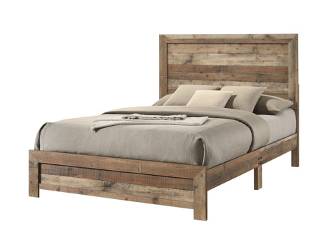 Elmer Brown Queen Panel Bed by Crown Mark at Eve Furniture