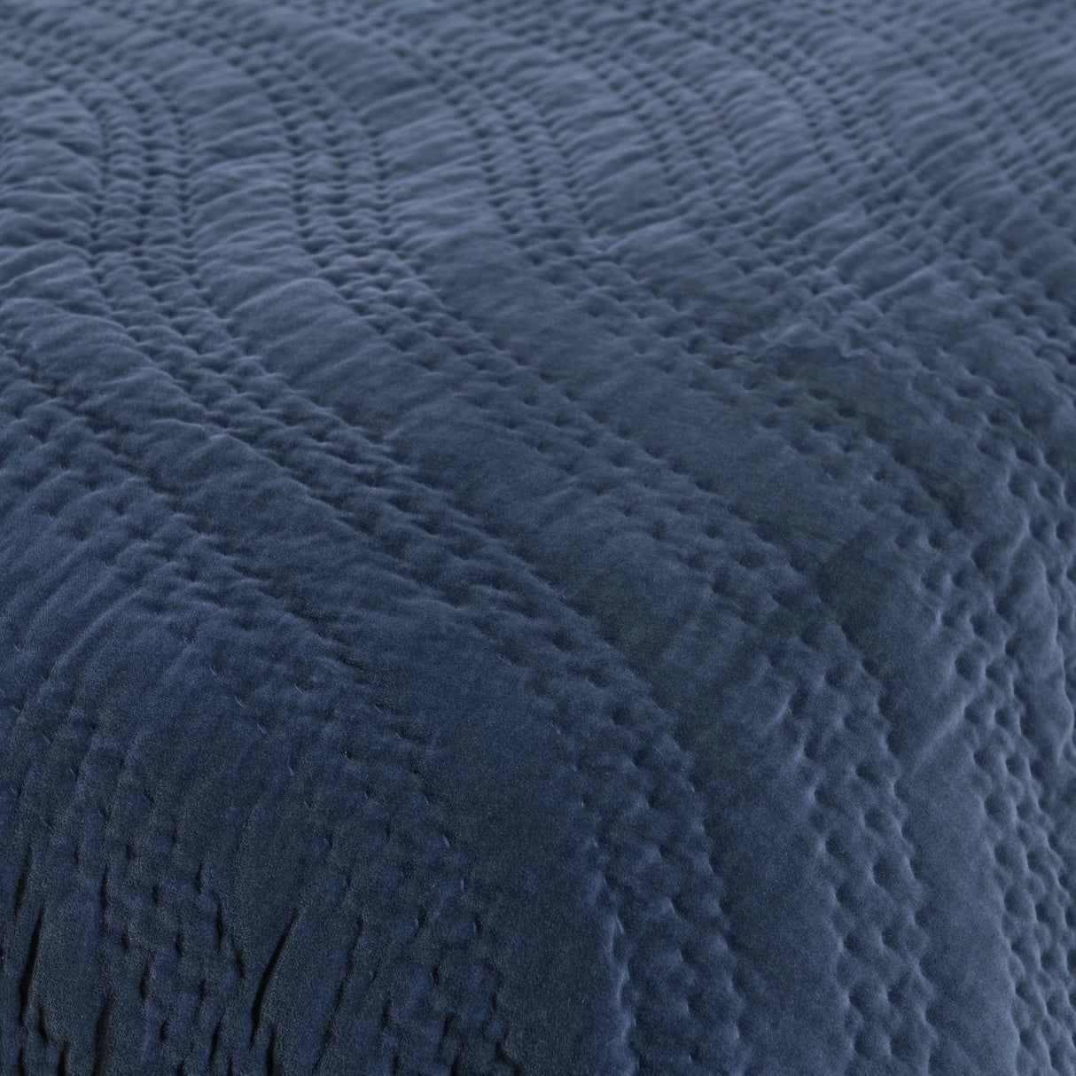 Elms Crisp Blue Velvet Quilt Collection by Classic Home at Eve Furniture