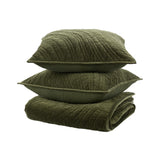 Elms Loden Green Velvet Quilt Collection by Classic Home at Eve Furniture