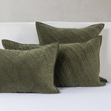Elms Loden Green Velvet Quilt Collection by Classic Home at Eve Furniture