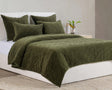 Elms Loden Green Velvet Quilt Collection by Classic Home at Eve Furniture