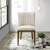 Elmwood Beige Fabric Dining Chair (Set Of 2) by Ashcroft Furniture at Eve Furniture