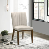 Elmwood Beige Fabric Dining Chair (Set Of 2) by Ashcroft Furniture at Eve Furniture