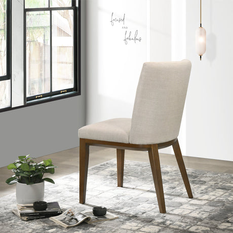Elmwood Beige Fabric Dining Chair (Set Of 2) by Ashcroft Furniture at Eve Furniture