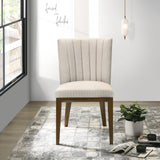 Elmwood Beige Fabric Dining Chair (Set Of 2) by Ashcroft Imports at Eve Furniture