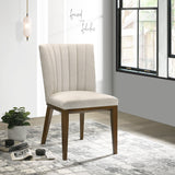 Elmwood Beige Fabric Dining Chair (Set Of 2) by Ashcroft Imports at Eve Furniture