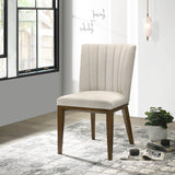 Elmwood Beige Fabric Dining Chair (Set Of 2) by Ashcroft Imports at Eve Furniture