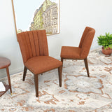 Elmwood Orange Fabric Dining Chair (Set Of 2) by Ashcroft Imports at Eve Furniture