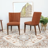 Elmwood Orange Fabric Dining Chair (Set Of 2) by Ashcroft Imports at Eve Furniture
