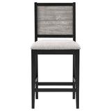 Elodie Grey/Black 5-Piece Counter Height Dining Set with Extension Leaf