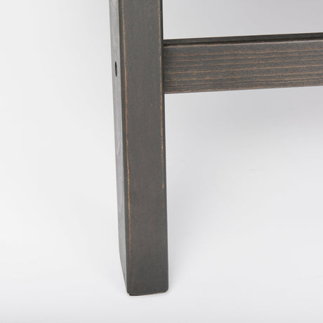 Elodie Black Leather W/Black Stain Beech Wood Frame Accent Chair by Mercana at Eve Furniture