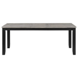 Elodie Gray and Black Rectangular Dining Room Set with Extension Leaf by Coaster at Eve Furniture