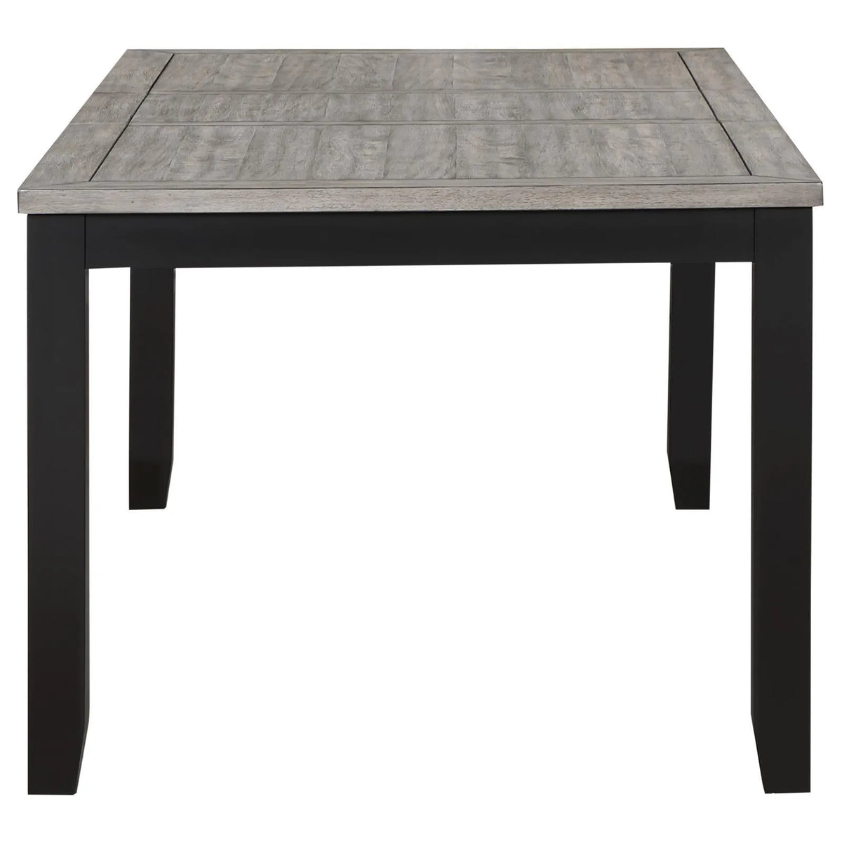 Elodie Gray and Black Rectangular Dining Room Set with Extension Leaf by Coaster at Eve Furniture