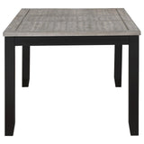 Elodie Gray and Black Rectangular Dining Room Set with Extension Leaf by Coaster at Eve Furniture