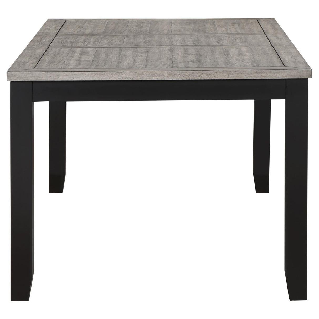 Elodie Gray and Black Rectangular Dining Table with Extension Leaf by Coaster at Eve Furniture