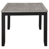 Elodie Gray and Black Rectangular Dining Table with Extension Leaf by Coaster at Eve Furniture