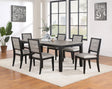Elodie Gray and Black Rectangular Dining Table with Extension Leaf by Coaster at Eve Furniture
