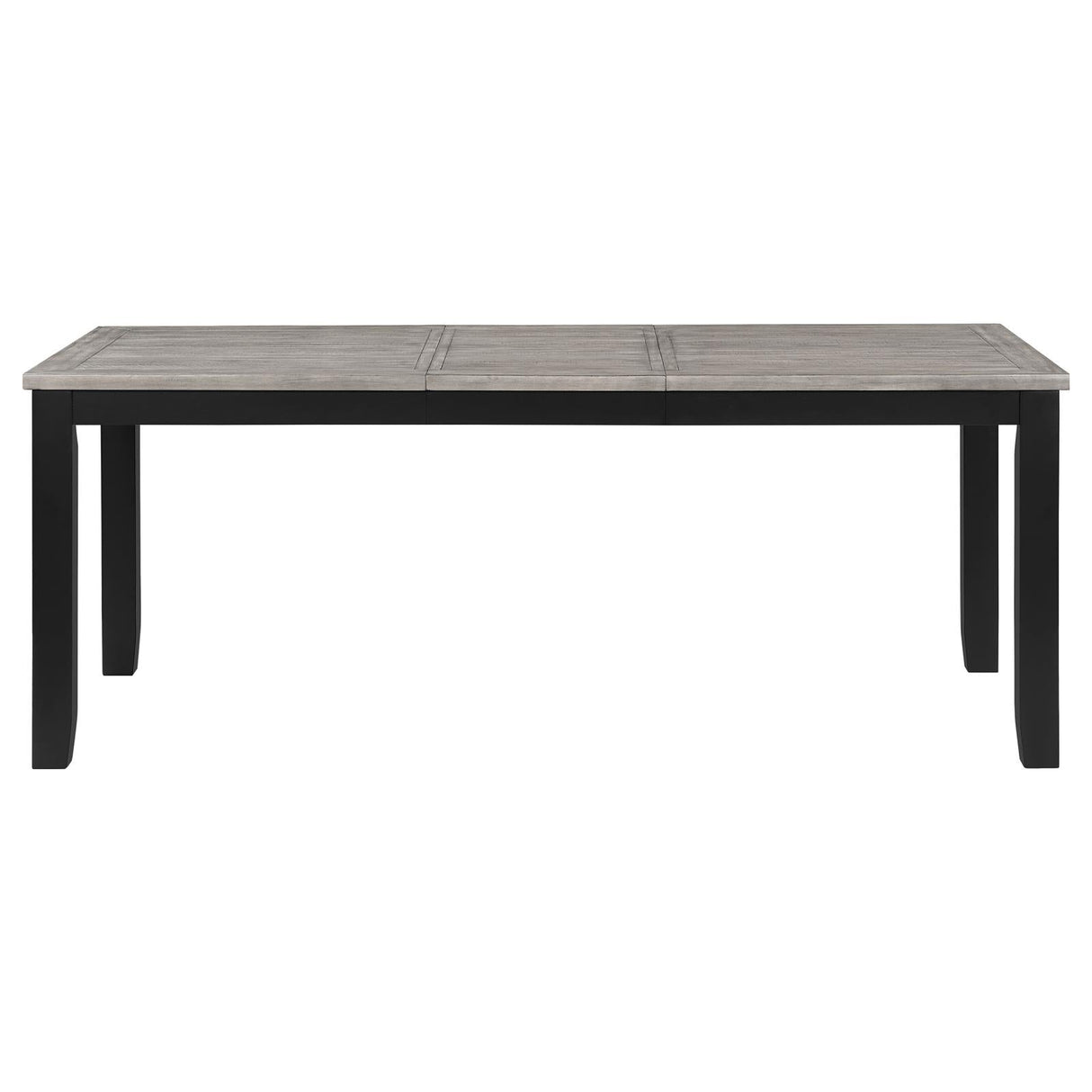 Elodie Grey/Black Rectangular Dining Table with Extension Leaf