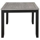 Elodie Grey/Black Rectangular Dining Table with Extension Leaf